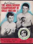 Boxing programme, 14th September, 1954 at Harringay Areana, featuring Henry Cooper v Harry Painter