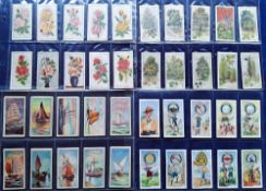 Cigarette cards, CWS, 10 sets Wayside Woodland Trees (mixed condition), Boy Scout Badges, Western