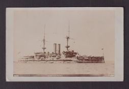 Cigarette card, Lambert & Butler, Warships, photographic postcard, HMS Repulse (postally used