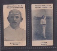 Cigarette cards, Wills (Australia), Cricketers Series (Grey Scroll back, No Frame), two cards, no 22