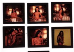 Glamour photography, a collection of 65 large size adult colour transparencies each one showing