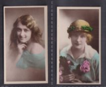 Cigarette cards, A. Kuit, Types of Beauty, two cards, ref. H246, pictures nos 2 and 33 (gd/vg) (2)