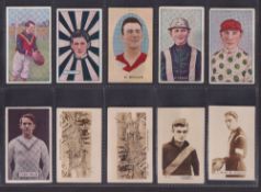 Cigarette cards, Australia, J.J. Schuh, 10 type cards, Australian Footballers (3 cards, 1/2