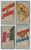 Cigarette cards, USA, Kimball, National Flags, 'X' size, four cards, all 'Mechanic's Long Cut',