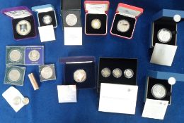 Coins, 13 Royal Mint Commemorative coins to include boxed 2012 Queen's Jubilee silver £5 (2