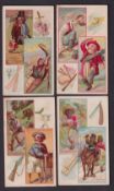 Cigarette cards, USA, Dukes, Jokes, 'X' size (set, 25 cards) (1 with back damage, some with slight