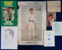 Cricket, selection of items inc. Geoff Boycott Commemorative Century of Centuries Coalport plate (in