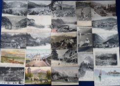 Postcards, Switzerland, a Swiss selection of approx. 76 cards with good towns and villages, costume,