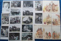 Postcards, Advertising, approx 100 cards advertising chocolate to comprise Chocolat Guerin-Boutron