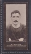Cigarette card, F & J Smith Footballers 1909 Cup Tie Back no 27 Billy Meredith Manchester United,