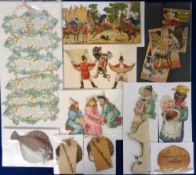 Greetings Cards, 20+ die-cut cards to include Tucks easel, folding calendars, folding multi-views,