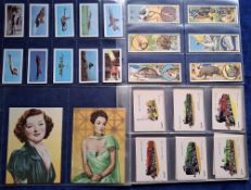Trade cards, 5 sets & 1 part set, Bassett UFO (vg/ex), Bridgewater Royalty Series, Typhoo Animal