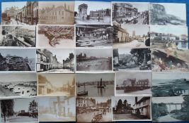 Postcards, a mostly UK topographical mix of approx. 80 cards, with RPs of Royal visit to Bristol,