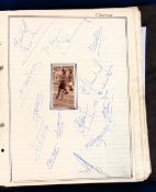 Athletics autographs, a scrapbook containing numerous laid down cuttings with track action,