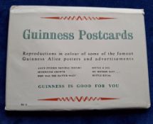 Postcards, Guinness, Alice in Wonderland posters and advertisements (set 6 postcards) in special