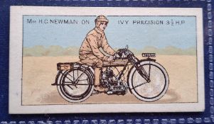 Cigarette cards, Golds Ltd, Motorcycle series numbered grey back, no.13 Ivy Precision (about gd)