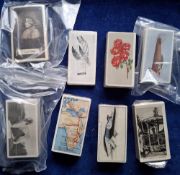 Cigarette cards, 8 part sets many with just a small number missing. Godfrey Phillips Aircraft (2