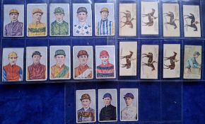 Cigarette cards, Horse Racing , 21 cards, including J Schuh, Australian Jockeys (12, gen fair),