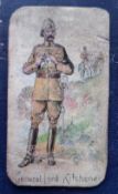 Cigarette card, P Mouat & Co Colonial Troops, type card General Lord Kitchener (grubby, very rounded