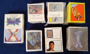 Trade stickers, 7 apparently complete sets (not all checked for completeness) issued by Merlin ,