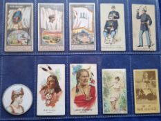 Cigarette cards, Overseas issuers, 10 type cards, Allen & Ginter City Flags (3), Kinney Naval &