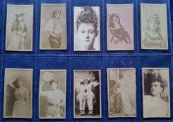 Cigarette cards, USA, Duke, American Tobacco Co Real Photographic cards, 17 cards, mainly