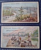 Cigarette cards, Taddy Klondyke Series, 2 cards nos. 8 & 10 (just about gd)