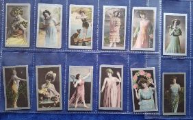 Cigarette cards, Godfrey Phillips Beauties I F series , 12 cards 4 39 14 31 41 26 50 28 42 21 29
