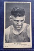 Trade cards, A&BC Gum All Sports Series no. 116 Jack Dempsey Boxing (gd/vg)