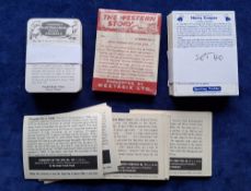 Trade cards, 3 sets and 1 part set. Sets are Weetabix Western Story, Tuckfield's (Australia ) Animal