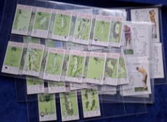 Cigarette cards, Golf, 2 sets Churchman 3 Jovial Golfers, Players Golf (Channel Islands issue) (gd/