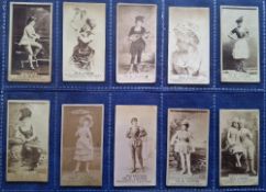 Cigarette cards, USA Goodwin Old Judge Brand Actresses, 20 Photographic standard sized cards, more