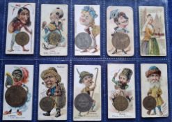 Cigarette cards, USA, 40 cards including Duke Coins all Nations (9), Shadows (18, all with back