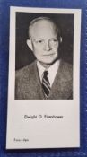 Cigarette cards, Germany, Nicoty Wer ist Wer? (Who is Who?) type card, Dwight D Eisenhower, USA (