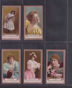 Cigarette cards, Churchman's, Actresses 'FROGA A', five cards, Miss Winifred Johnson, Miss Keith