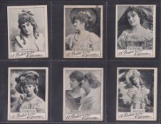 Cigarette cards, A. Baker & Co, Actresses, 3 Sizes (Different), 'L' size (1 creased, some with minor