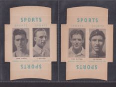 Cigarette cards, Godfrey Phillips Sports Package issues, 3 part sets All Sports 3rd 11/25 singles,