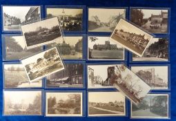 Postcards, Yorkshire, a mixed selection of approx. 40 cards with RPs of Church St Barnoldswick,