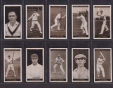 Cigarette cards, Ogden's Australian Test Cricketers (set 36 cards) including Donald Bradman (gd)