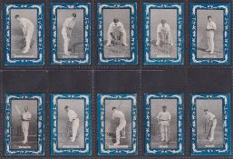 Cigarette cards, Australia, Wills Australian & English Cricketers 1909 (set 25 cards), all with blue