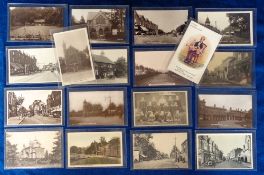 Postcards, Surrey, a mix of approx. 36 cards, with RPs of Manor Rd Wallington, Broadway Walton, High