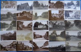 Postcards, Hampshire, a North Hampshire mix of approx. 58 cards with many good village RPs inc.
