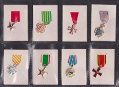 Trade cards, 2 sets, Somportex Battle Medals with Ribbons (24 cards plus a few wrappers), J Lingford