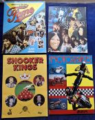 Trade card stickers, 3 complete albums and 1 near complete albums (cards or stickers stuck in).