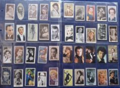 Cigarette and trade cards, Film / Cinema / TV related, 130 cards from many different series, many