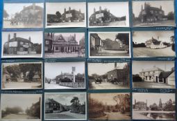 Postcards, Berkshire, a collection of approx. 26 corner mounted Berkshire village pubs with 15 RPs