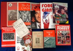 Nottingham Forest FC, a collection of 12 books and booklets inc. 'Forest The First 125 Years' by Ken