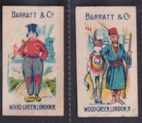 Trade cards, Barratt's, National Types, two cards, Dutch & Egyptian (gd) (2)