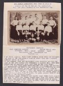Football photograph, Bury FC, a card mounted photo showing the highly successful Bury Team of 1902/