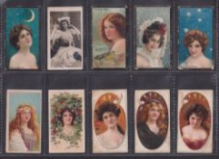 Cigarette cards, 34 cards, all Actresses / Beauties themed, some scarcer issues including BAT